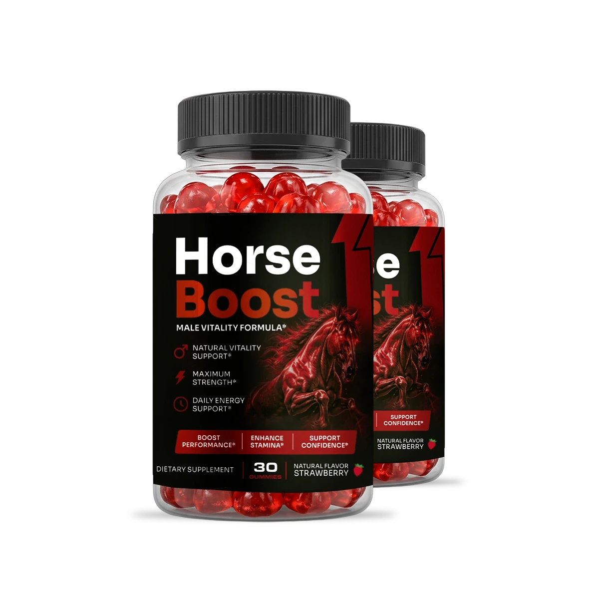 Two bottles of Horse Boost