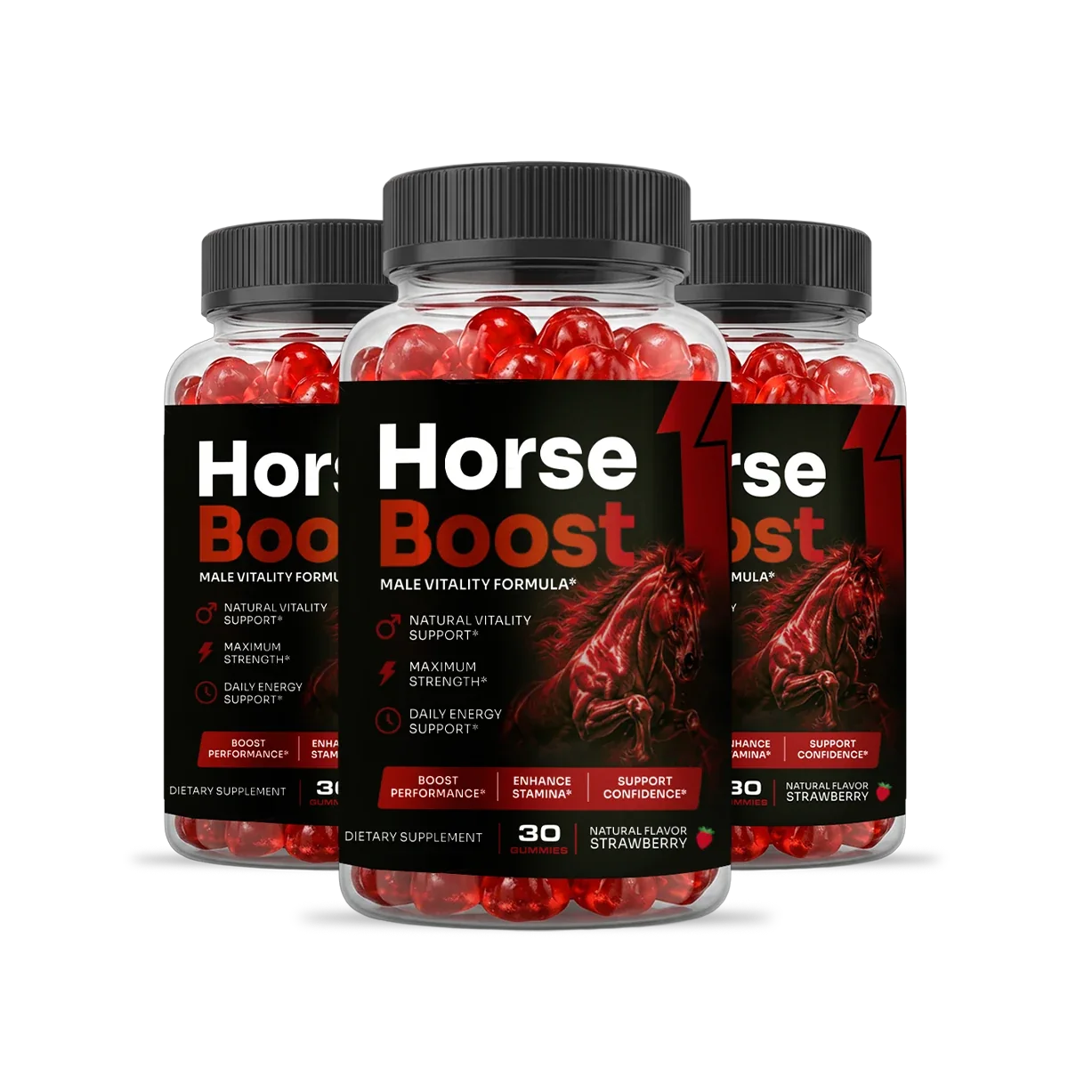 3 bottles of Horse Boost gummies